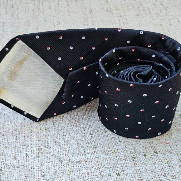 Vintage Pierre Cardin Tie Black Necktie Classic Tie - Picture 5 of 9